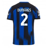 Inter Milan Denzel Dumfries #2 Hjemmedrakt 2023-24 Kortermet